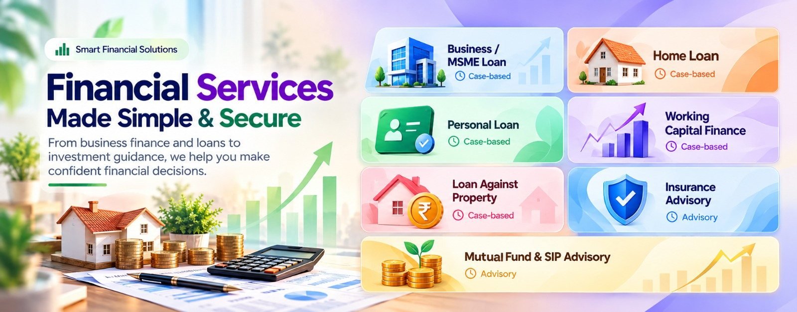 Financial Services Made Simple & Secure – business loans, home loans, insurance and investment advisory